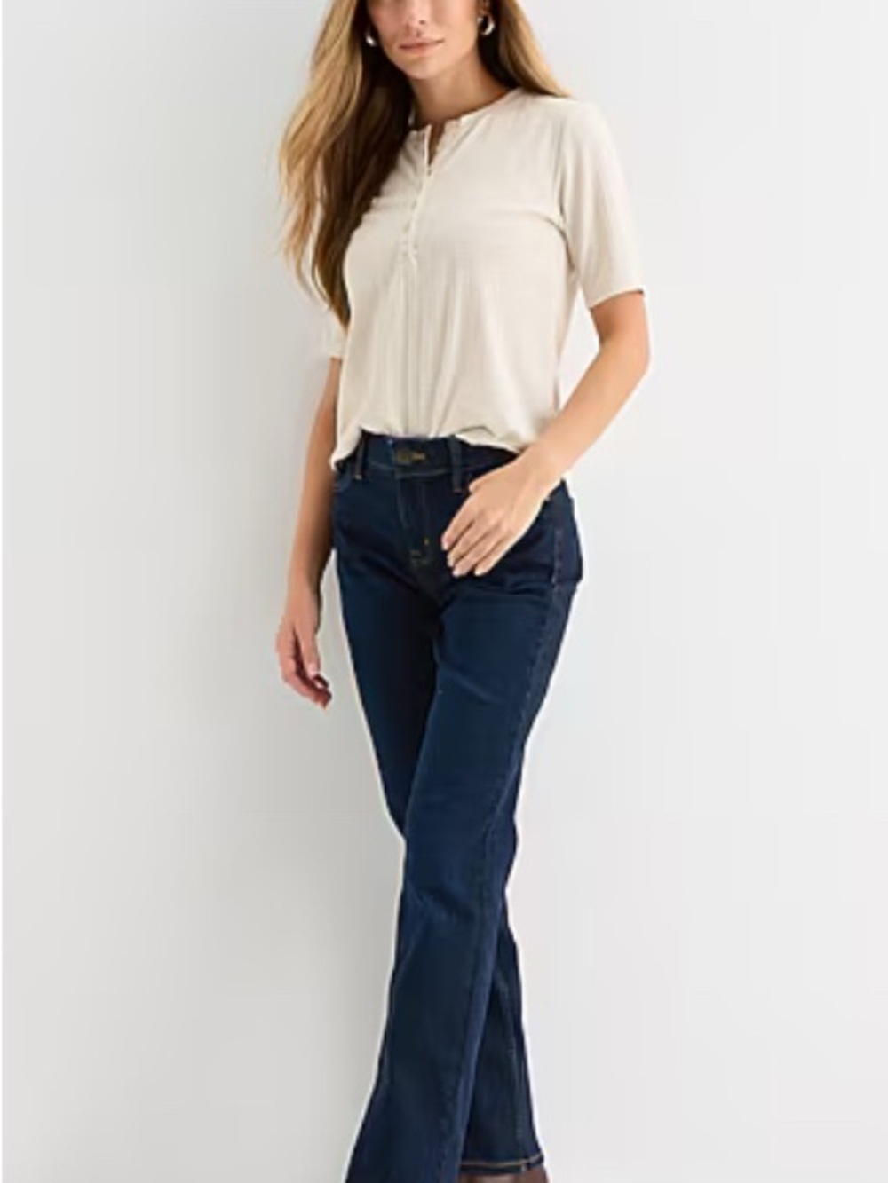 Liz Claiborne Dark Blue Slim Leg Mid rise Jeans size 18W